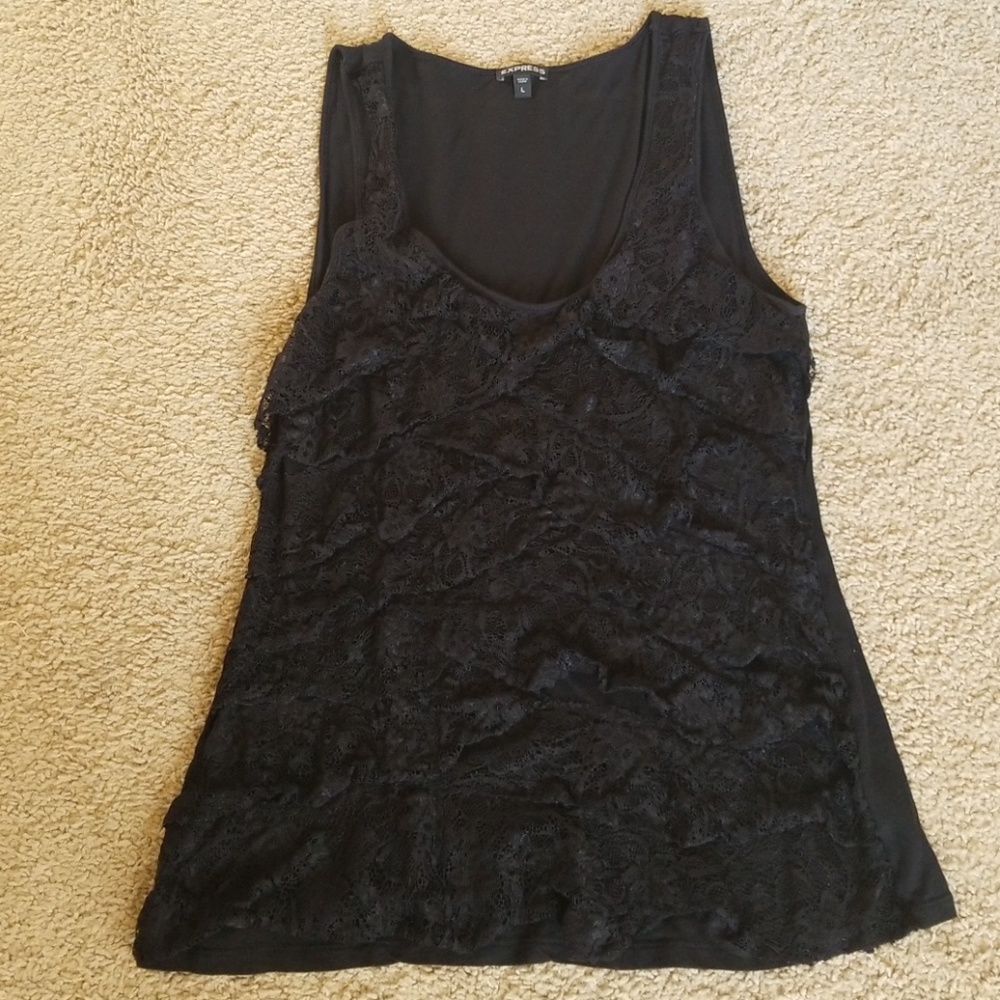Ruffled Lace Express tank top